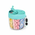 7 Day Weekly Pill Organizer Box Portable Plastic Medication Storage Container for Travel - Blue