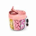 Pink 7-day pill organizer portable medicine storage box for travel and daily use. - Pink