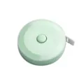 Cinta métrica retráctil verde claro compacta para medidas corporales, cintura y ropa, portátil. - Cinta métrica de cuero verde