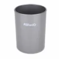 Grijze plastic pennenhouder bureau organizer met sponskussen voor op kantoor thuis - Zilver