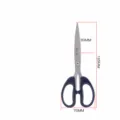 Professionele roestvrijstalen kantoorschaar van 7 inch met ergonomische blauwe handgrepen. - 7" / Blauw