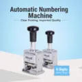 KW-triO 8-Cijferige Automatische Nummering Stempel Metaal Zilver Zwart voor Kantoor - 8 Cijfers (20800)