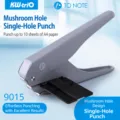 KW-trio 9015 Mushroom Hole Manual Puncher Single Hole Loose-Leaf Paper Hole Punch Tool - Gray