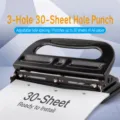 KW-triO 3-hole puncher, adjustable punch distance, handles up to 30 sheets of A4 paper. - 30-Sheet Hole Punch