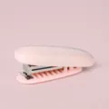 Mini portable pink stapler compact desktop office stapling tool bound stationery supply - Dusky Pink