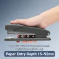 Zware Metalen Nietmachine Grijs Bureau Kantoor Inbindmachine 50 Vel Capaciteit Tool - Zonder Schaal Liniaal / Zwart