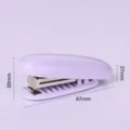 Mini stapler portable desktop binding machine office stationery purple compact design - Purple