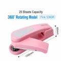KW-triO 5360R roze roterende nietmachine 360 graden 25 vellen capaciteit kantoorartikelen - 5360R roze / 1 eenheid [inclusief 1000 nietjes]