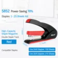 Zware kantoor nietmachine capaciteit 25 vel ergonomisch ontwerp zonder moeite zwart - Model 5852 25 Vellen / Rood