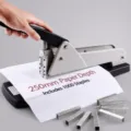 Heavy-duty long arm stapler for thick paper binding office stationery tool 210 pages capacity - 210 Sheets / Gray