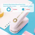 Handmatige perforator voor papier en etiketten met buitendiameter van 12,6 mm op kantoor. - Donut Perforator