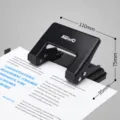 Heavy duty metal 2 hole paper puncher manual office stationery binding tool black variant - 20 Pages/Pack / Black