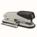 Medium iron desk stapler variant in gray and black, durable office binding tool for paper. - 5526 Silver
