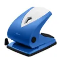 Blue 2-hole paper punch heavy duty desktop hole puncher with waste tray for office school - 98R8 / Blue