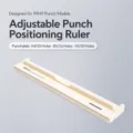 KW-trio loose leaf punch positioning ruler, helper for A4 B5 A5 paper punching, white. - Auxiliary Positioning Ruler