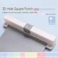 KW-trio 30-hole square hole paper puncher adjustable loose-leaf manual binding office tool - 30-Hole Square Hole Punch