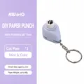 Mini DIY papierpons met sleutelhanger schattig poot ontwerp draagbaar handwerk ponsgereedschap - Kattenpoot