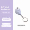Mini DIY paper puncher with keychain cute smiling face design compact craft tool for paper - Smiley Face
