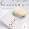 Mini 3-hole paper puncher with 28mm spacing for binder loose leaf DIY stationery tool - Yellow
