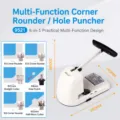 KW-trio 9521 Heavy Duty 6-in-1 Multi-Functional Corner Rounder and Hole Punch Machine - 9521 Evil Eye Size