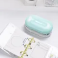 KW-trio mini 3-hole puncher 28mm hole distance loose-leaf hand account DIY stationery - Green