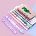 Colorful Plastic Loose Leaf Binder Rings DIY Planner Notebook Ring Office Stationery - A7 (6-Hole) / Clear White