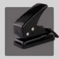 Mini single hole puncher black portable manual paper puncher for office school stationery - Black