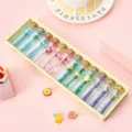 Coffret cadeau de bouteilles de vœux en verre créatif avec paillettes et jolies fleurs. - A12-4 Océan d'été