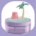 Mini humidificateur d'air paysager en pot de bureau avec volcan et palmier variante. - Humidificateur Paysage