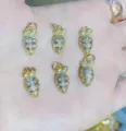 14k gold-filled micro-pave cubic zirconia small pendant charms exquisite jewelry detail - Exquisite Small Pendant