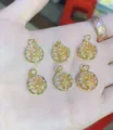 14k gold plated cubic zirconia tree of life charms pendants for diy jewelry making 6pcs - Tree of Life