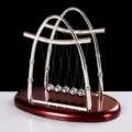 Metal Newton's Cradle Balance Balls Physics Science Toy Desk Decor Medium Sail Shape - Sail Shape Style / Small (N0413)