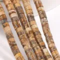 Natural stone disc loose beads 2x4mm gemstone spacer beads for DIY jewelry making bracelet crafting - Natural Stone