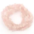 Détail de perles de quartz rose, pierres gemmes irrégulières en vrac pour bijoux DIY. - 4