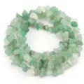 Perles de copeaux irréguliers en cristal vert semi-finies pour bijoux de bracelet. - Aventurine Verte
