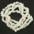 Cuentas irregulares blancas de piedra preciosa natural cristal para armar pulseras DIY - 10