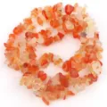Hilo de cuentas de piedra irregular de ágata roja natural para accesorios de joyería DIY - 13