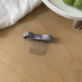 Elegant grey satin bow hair comb for princess hair styling and side hair styling updos - Gray