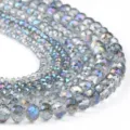 Crystal rondelle beads AB color faceted loose beads for DIY bracelet necklace jewelry making - 4mm (90 Pieces) / Gray