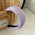 Elegant lavender ribbed knit wide-brimmed headband hair accessory for stylish girls - Taro Purple