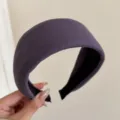 Diadema ancha acolchada morada oscura cómoda para peinados de copa alta y lavar la cara - Púrpura