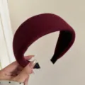 Diadema ancha acolchada de color granate para mujer para un look elegante y alto - Rojo