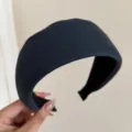 Diadema ancha negra simple con diseño de parte superior alta - Azul Marino