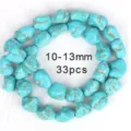 Perles en pierre précieuse turquoise irrégulières bracelet DIY bijoux fournitures 33pcs - Style 1