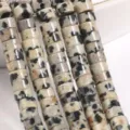 Wholesale 2x4mm Dalmatian jasper stone spacer disc loose beads for DIY jewelry making bracelet. - Dalmatian Jasper
