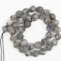 Faceted stone beads strand for DIY handmade bracelets jewelry accessories crafting. - 13