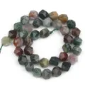 Faceted natural stone loose beads for DIY handmade jewelry crafting and bracelets. - 16