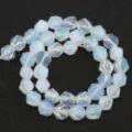 Faceted white opal gemstone loose beads semi-finished DIY handmade bracelet accessories - 6mm / 2