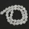 White faceted diamond stone loose beads for DIY handmade jewelry bracelets making craft. - 5