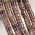 2x4mm gemstone disc loose beads for DIY bracelet jewelry making crystal accessories - Pink Brown